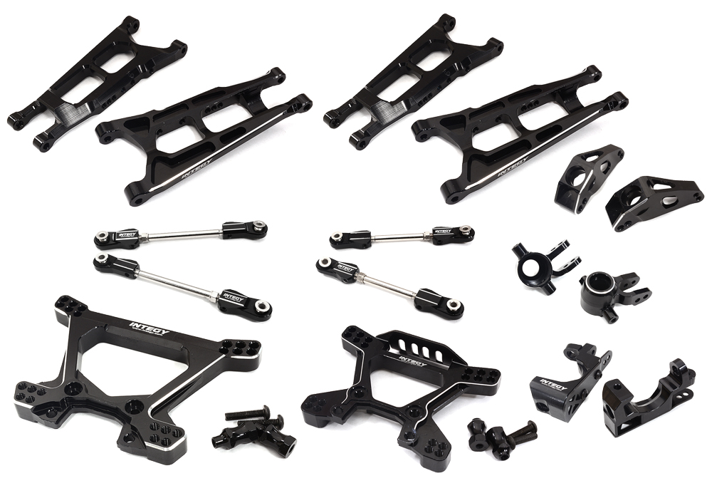 C32560BLACK Black Billet Machined Alloy Suspension Upgrade Kit for Traxxas 1/10 Hoss 4X4 - Image 1