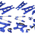 Blue Billet Machined Alloy Upgrade Suspension Kit for Traxxas 1/10 Hoss 4X4