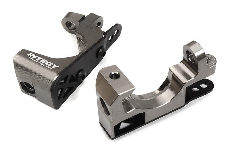 C32561GREY Grey Billet Machined Caster Blocks for Traxxas 1/10 Scale Hoss 4X4 6832 - Image 1