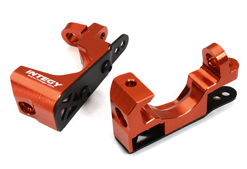 C32561RED Red Billet Machined Caster Blocks for Traxxas 1/10 Scale Hoss 4X4 6832 - Image 1