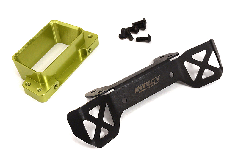 C32563GREEN Green Billet Machined Front Body Mount Set for Traxxas 1/8 Sledge 4WD 9515 - Image 1