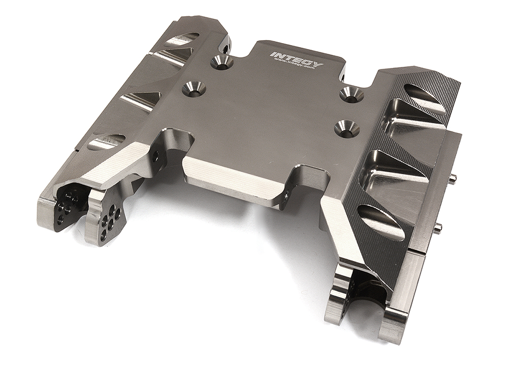 C32570GREY Billet Machined Center Transmission Gearbox Lower Mount for Axial SCX6 251004 - Image 1