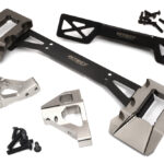 Alloy Machined Rear Body Mount Set for Traxxas 1/8 Sledge 4WD - Grey 9515