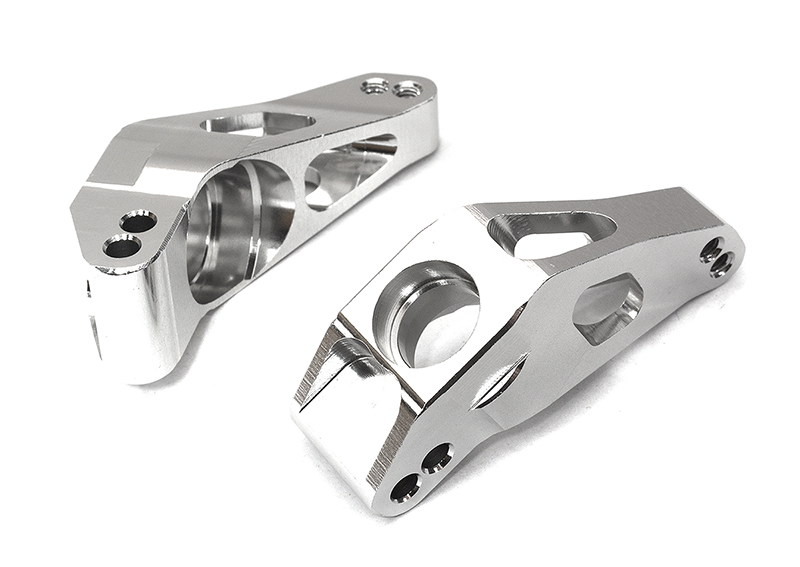 C32576SILVER Billet Machined Aluminum Rear Hub Carriers for Traxxas 1/10 Scale Hoss 4X4 1952 - Image 1
