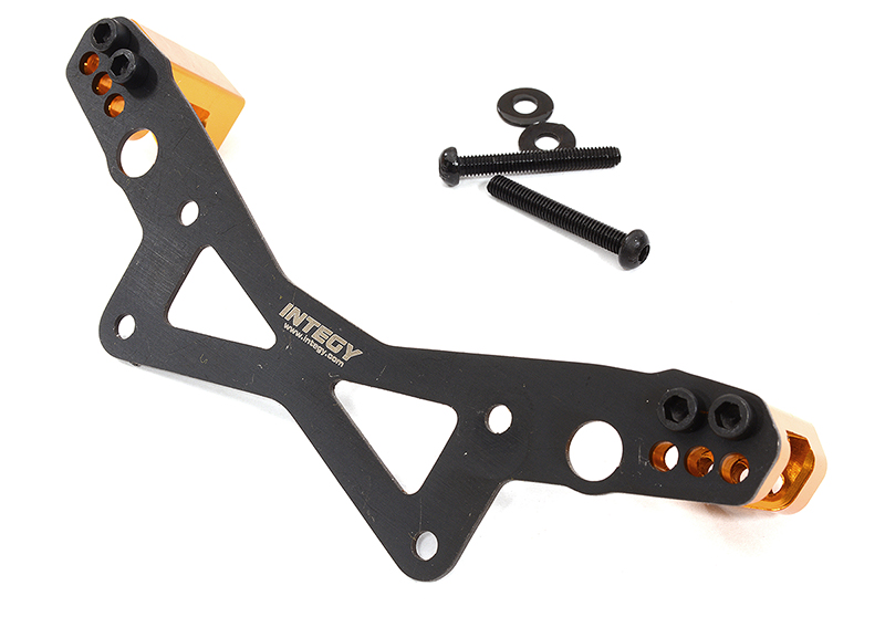 C32578ORANGE Machined Rear Shock Tower Extension for Arrma 1/10 Vorteks 4X4 3S BLX ARA320634 - Image 1