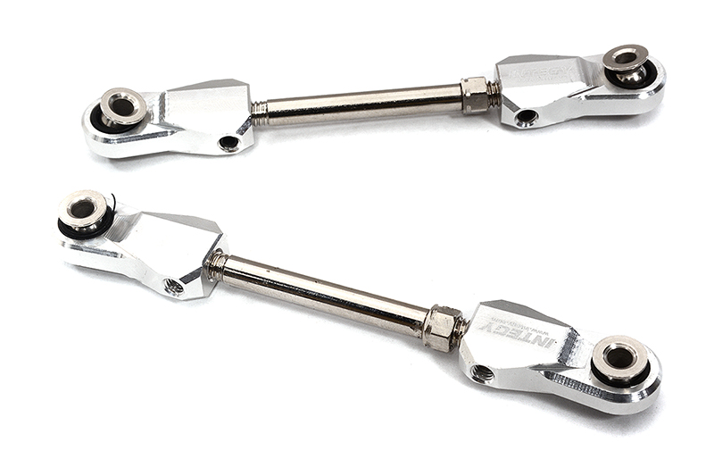 C32580SILVER Billet Machined Silver Rear Upper Suspension Linkages for Traxxas 1/10 Hoss 4X4 - Image 1