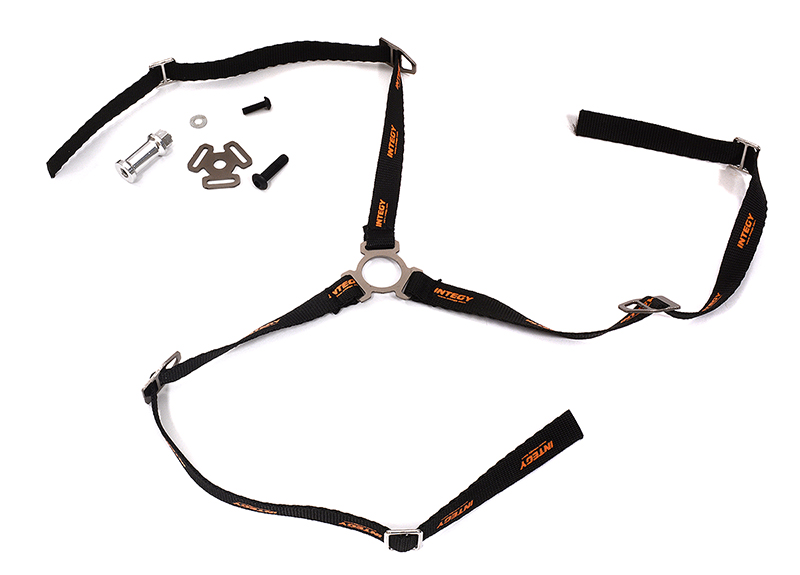 C32583GREY Realistic Spare Tire Straps w/ Mount for Losi 1/10 Lasernut U4 4WD Brushless RTR - Image 1