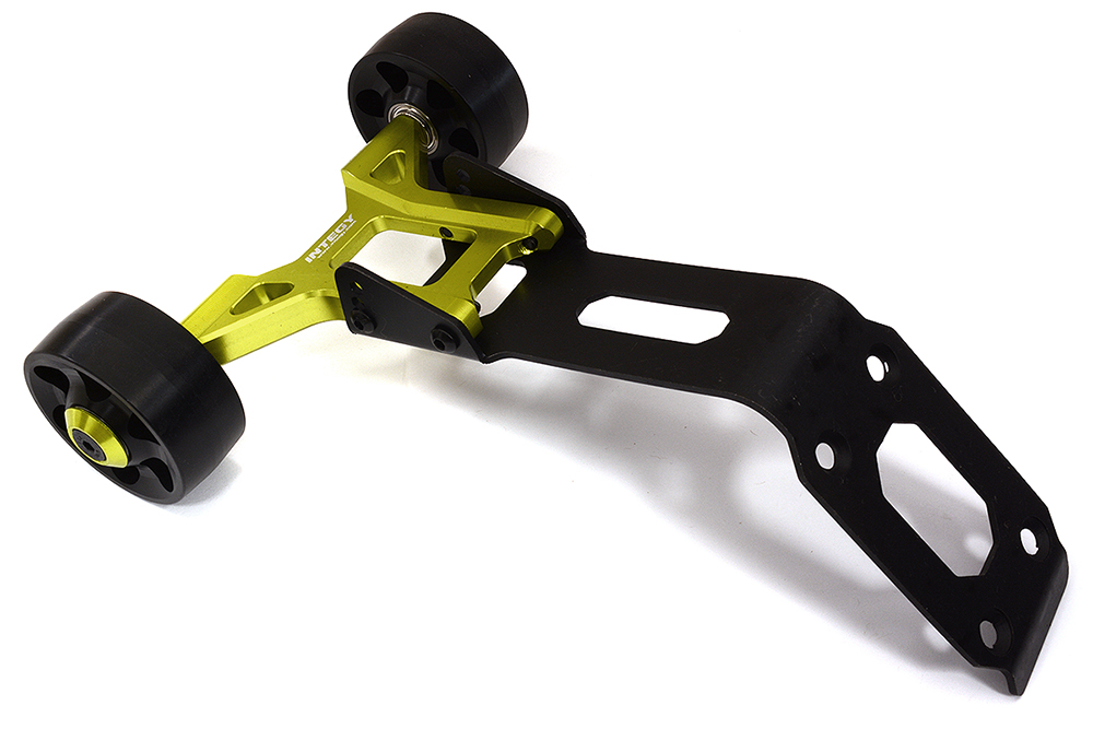 C32587GREEN Green Billet Machined Wheelie Bar for Traxxas 1/8 Sledge 4WD Monster Truck - Image 1