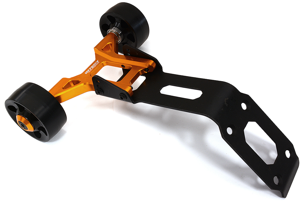 C32587ORANGE Billet Machined Orange Wheelie Bar for Traxxas 1/8 Sledge 4WD - Image 1