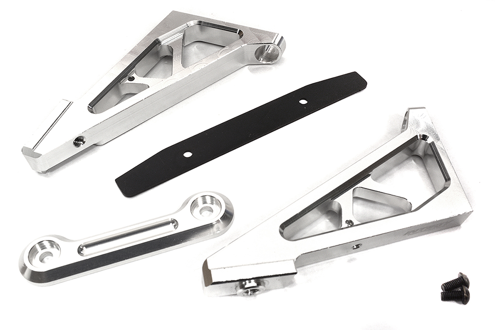 C32589SILVER Billet Machined Wing Mount Set for Traxxas 1/8 Sledge 4WD Monster Truck 9518 - Image 1