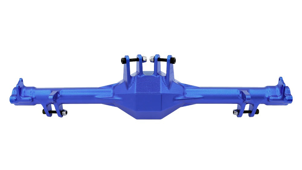 C32600BLUE Alloy Machined Rear Axle Housings for Losi 1/10 Hammer Rey U4 Rock Racer - Image 1