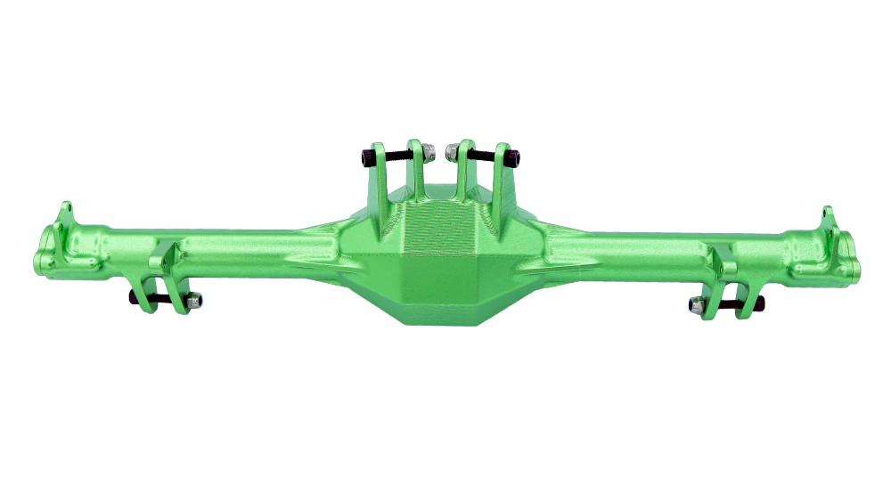 C32600GREEN Green Alloy Machined Rear Axle Housing for 1/10 Hammer Rey U4 Rock Racer - Image 1