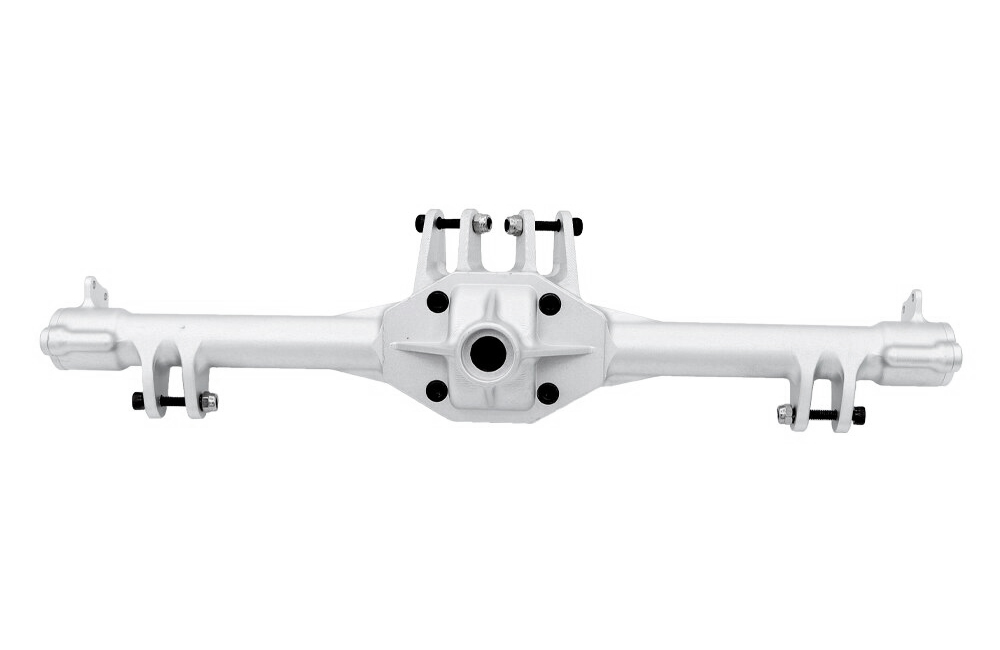 C32600SILVER Silver Alloy Machined Rear Axle Housing for Losi 1/10 Hammer Rey U4 - Image 1