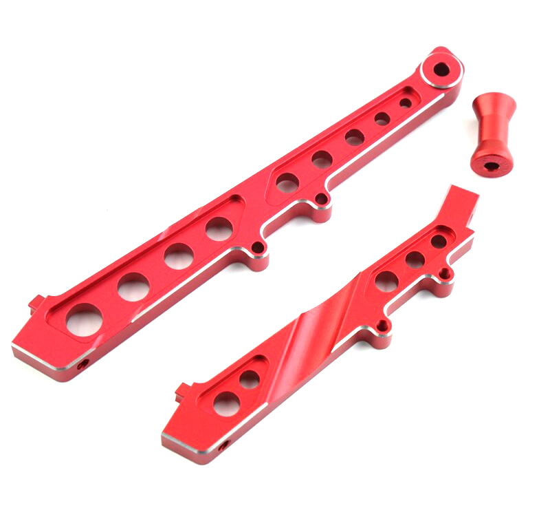 C32601RED Alloy Front & Rear Chassis Braces for Arrma 1/7 Limitless & Infraction ARA320511 - Image 1