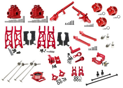 Red Alloy Machined Upgrade Conversion Kit for Traxxas 1/8 Scale Sledge 4WD