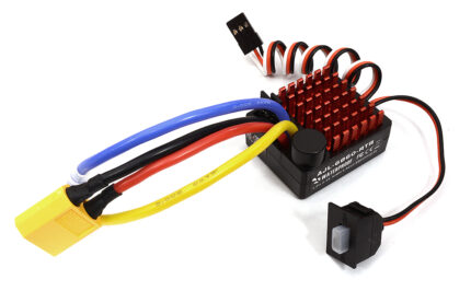 Brush Type ESC 60A Waterproof 2-3S for RC Cars - High Performance Speed Control