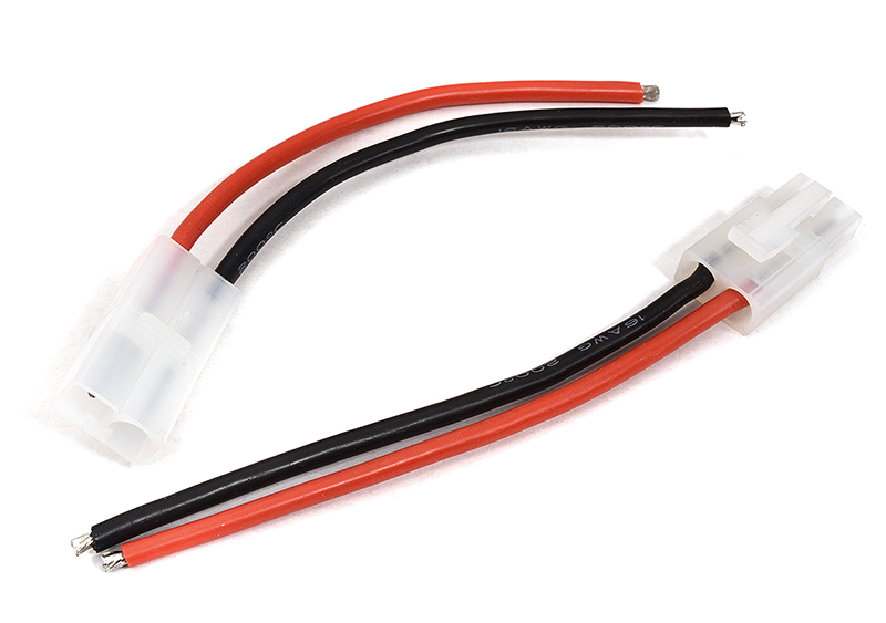 C32677 Tamiya Type Male & Female Connector Set w/ 10cm #16 Wires - Image 1