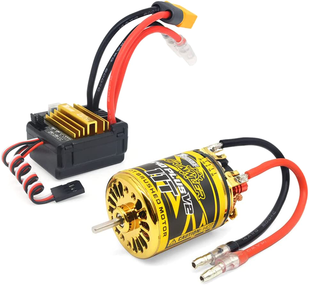 C32685 5-Slot 540 PLUS V2 Brush Type 11T Crawler Motor w/ 80A ESC - Image 1