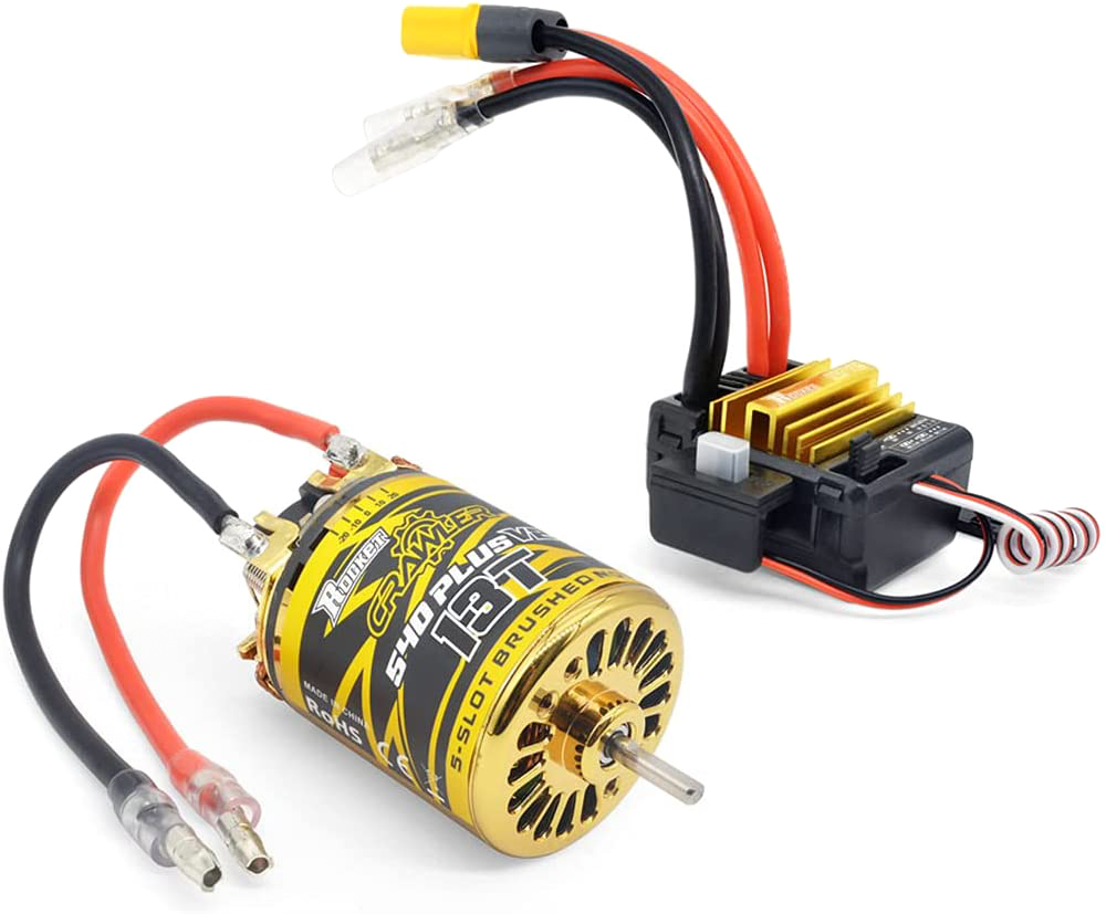 C32686 5-Slot 540 PLUS V2 Brush Type 13T Crawler Motor w/ 80A ESC - Image 1