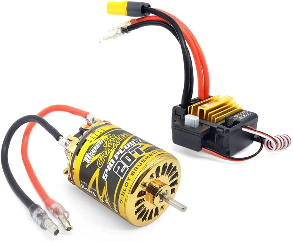 C32688 5-Slot 540 PLUS V2 Brush Type 20T Crawler Motor w/ 80A ESC - Image 1