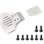 Stainless Steel Front & Rear Protection Skid Plates for Traxxas 1/10 Slash 2WD