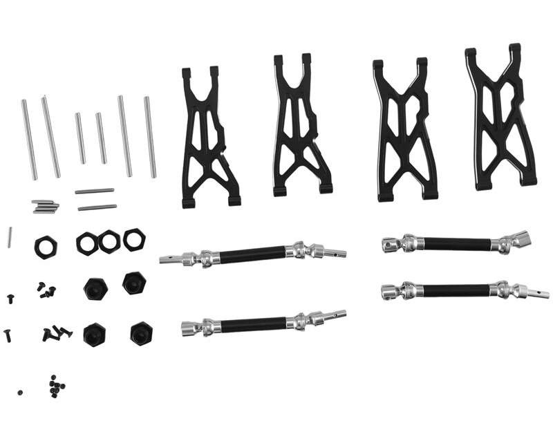 C32724BLACK Black Alloy Suspension Arms & Universal Shafts for 1/8 Typhon 3S - Image 1