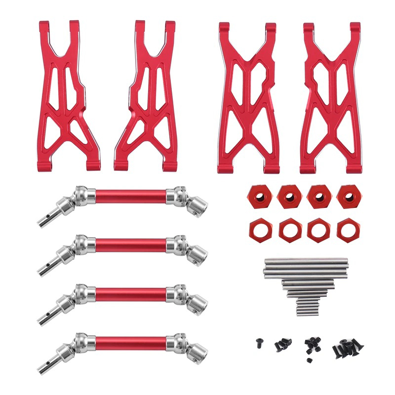 C32724RED Red Alloy Suspension Arms & Universal Shafts for 1/8 Typhon 3S Upgrade - Image 1