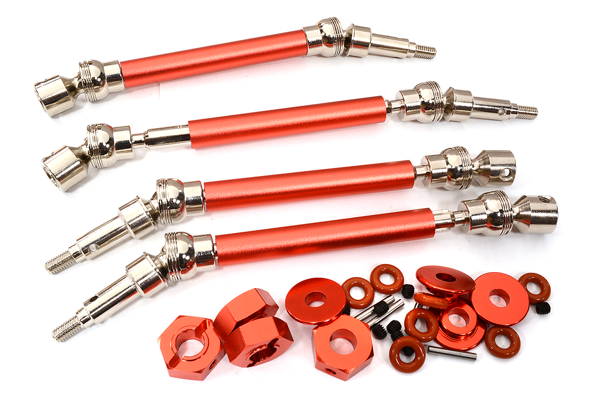 C32726RED Wide Universal Shafts Kit w/17mm Hex for 1/10 Kraton(V1 to V2 Width) ARAC9120-21 - Image 1