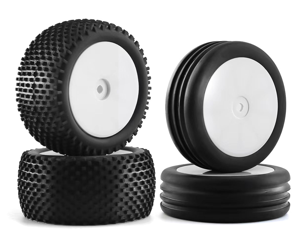 C32734 Wheel & Tire Set w/ 12mm Hex for 1/10 Scale Off-Road (O.D.=89mm & 82mm) - Image 1