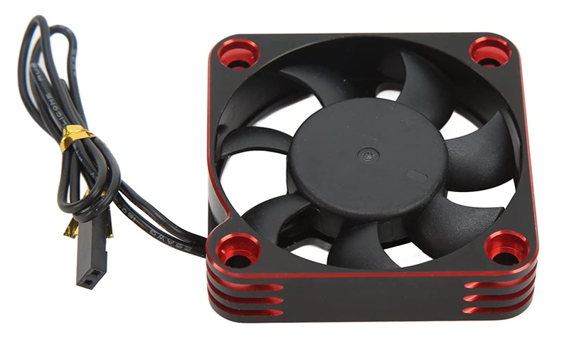 C32736BLACKRED High Speed Brushless Cooling Fan 50x50mm w/ Machined Alloy Case - Image 1