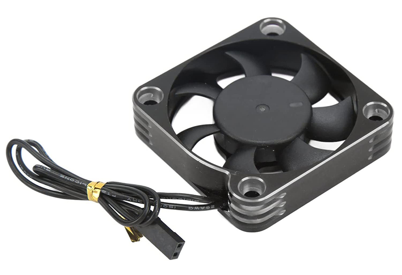 C32736BLACKSILVER High Speed Brushless Cooling Fan 50x50mm w/ Machined Alloy Case - Image 1