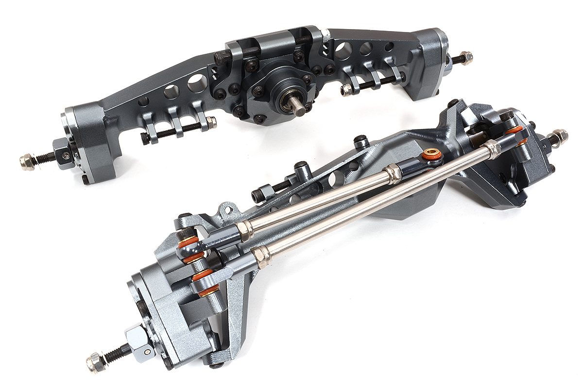 C32746GUN Alloy Machined Front & Rear Axles w/ Internals for Axial 1/10 SCX10 III - Image 1