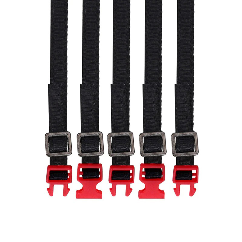 C32786RED 1/10 Model Scale 310mm Nylon Luggage Straps (5) for Off-Road Crawler - Image 1