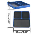 Magnetic Hardware Storage Tray Organizer Workstation 99x98x11mm - Image 2