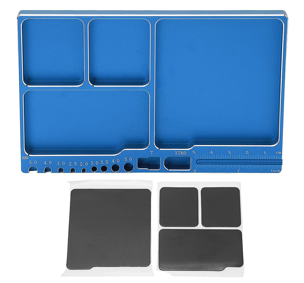 C32796BLUE Magnetic Hardware Storage Tray Organizer Workstation 161x99x11mm - Image 1