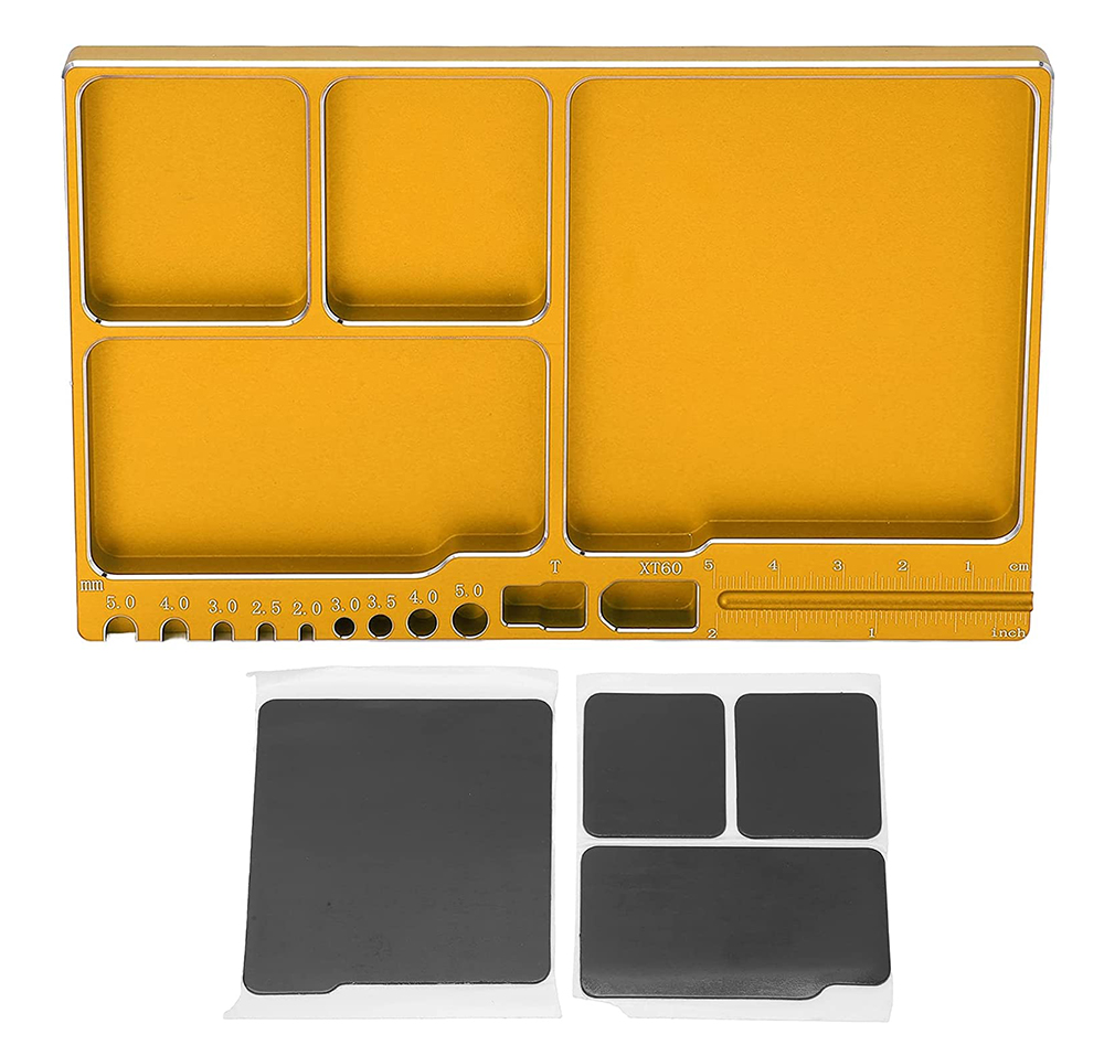 C32796GOLD Magnetic Hardware Storage Tray Organizer Workstation 161x99x11mm - Image 1