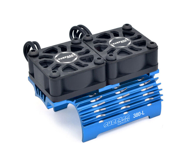 C32804BLUE Surpass Alloy Heatsink & Twin Cooling Fan for 380/390 Size Motor - Image 1