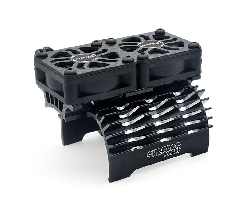 C32806BLACK Surpass Alloy Heatsink & Twin Cooling Fan for 40mm O.D. Size Motor - Image 1