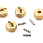 Brass Machined Hex (4) Adapters 27g Total for 1/18 UTB18 Capra 4WD
