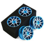 Machined 10 Spoke Wheel Set (4) for 1/10 Drift and Touring W=26mm Offset 3.5mm