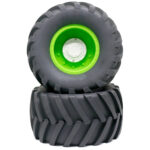 Wheels & Tires Set (2) w/ 17mm Hex for 1/10 Monster Truck O.D.=172mm