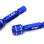 Alloy Machined 1/4 Inch Drive Hex Adapters, Holds Tips 3mm & 3.5mm Bits