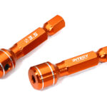 Alloy Machined 1/4 Inch Drive Hex Adapters, Holds Tips 3mm & 3.5mm Bits