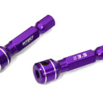 Alloy Machined 1/4 Inch Drive Hex Adapters, Holds Tips 3mm & 3.5mm Bits