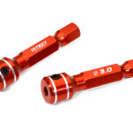Alloy Machined 1/4 Inch Drive Hex Adapters, Holds Tips 3mm & 3.5mm Bits