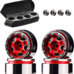 Scale Model Luggage Storage Cargo Case & Alloy Wheel Set for Axial SCX24