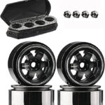 Scale Model Luggage Storage Cargo Case & Alloy Wheel Set for Axial SCX24