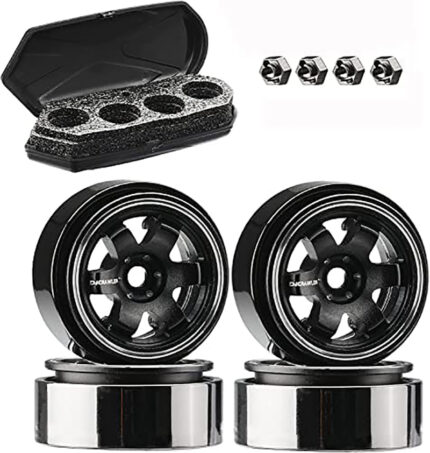 Scale Model Luggage Storage Cargo Case & Alloy Wheel Set for Axial SCX24