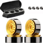 Scale Model Luggage Storage Cargo Case & Alloy Wheel Set for Axial SCX24