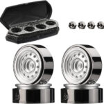 Scale Model Luggage Storage Cargo Case & Alloy Wheel Set for Axial SCX24